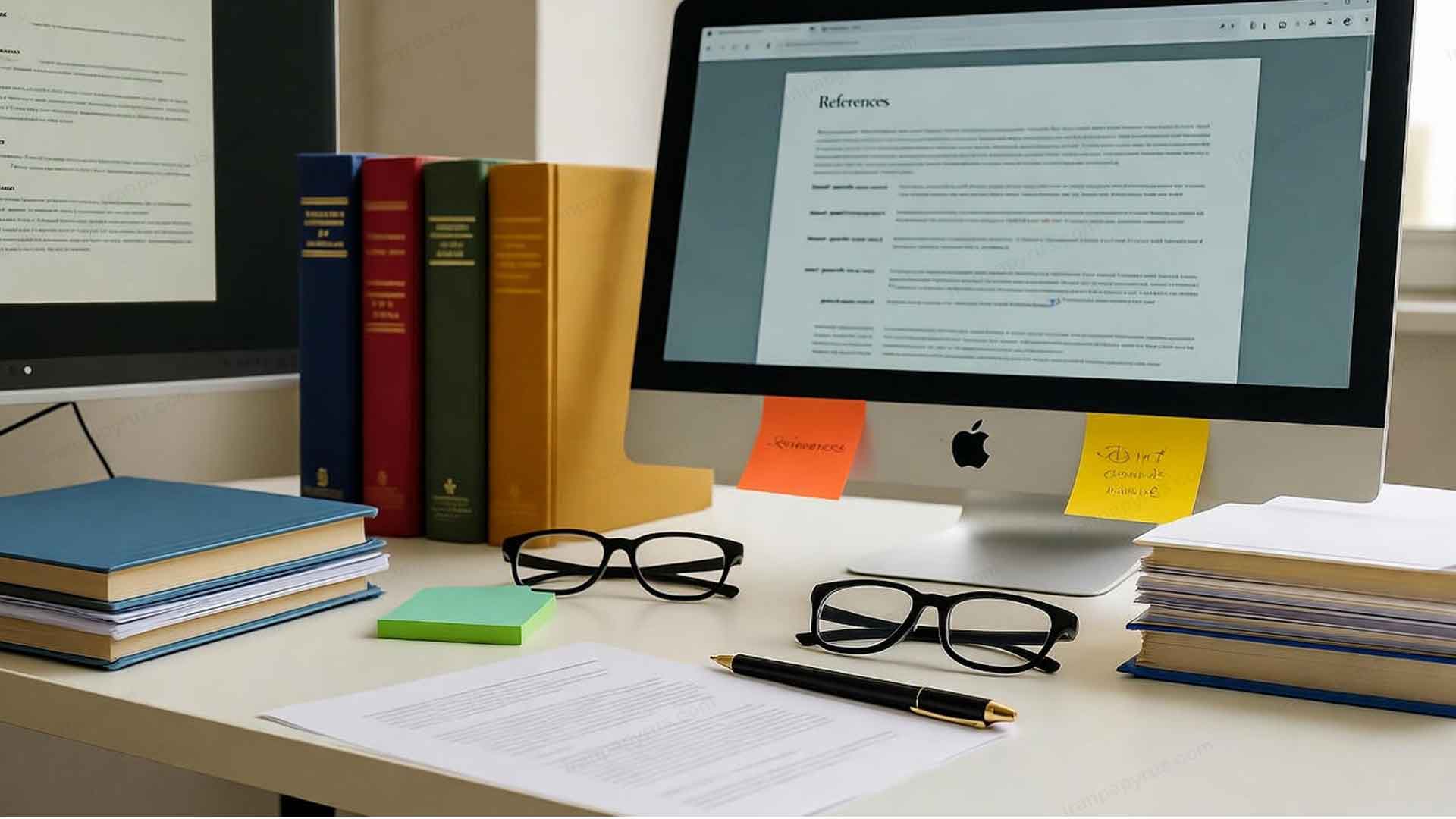 جمع‌بندی یادداشت‌ها روی دسکتاپ در فضایی آرام و روشن با نور طبیعی